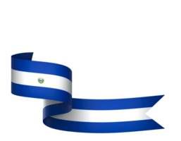 El Salvador flag element design national independence day banner ribbon png