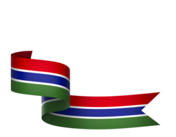 The Gambia flag element design national independence day banner ribbon png