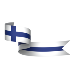 Finland flag element design national independence day banner ribbon png