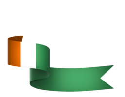 Ivory Coast flag element design national independence day banner ribbon png