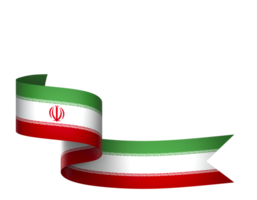 Iran flag element design national independence day banner ribbon png