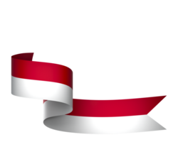 Indonésie drapeau élément conception nationale indépendance journée bannière ruban png