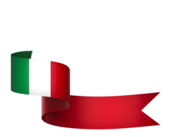 Italy flag element design national independence day banner ribbon png
