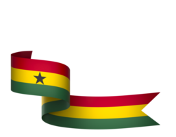 Ghana flag element design national independence day banner ribbon png