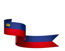 Liechtenstein flag element design national independence day banner ribbon png