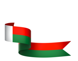 Madagascar flag element design national independence day banner ribbon png