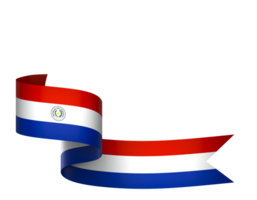 paraguay flagga element design nationell oberoende dag baner band png