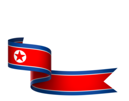 Nord Corée drapeau élément conception nationale indépendance journée bannière ruban png