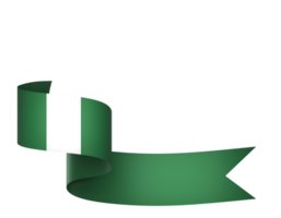 Nigeria flag element design national independence day banner ribbon png