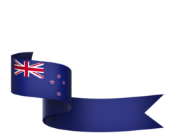 New Zealand flag element design national independence day banner ribbon png