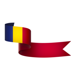 Romania flag element design national independence day banner ribbon png
