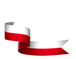 Poland flag element design national independence day banner ribbon png