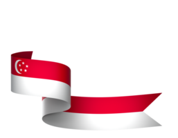 singapore flagga element design nationell oberoende dag baner band png