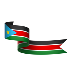 South Sudan flag element design national independence day banner ribbon png