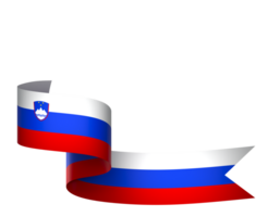 Slovenia flag element design national independence day banner ribbon png