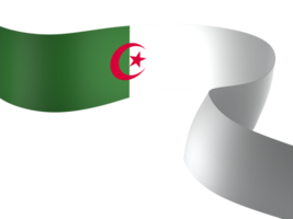 Algeria flag element design national independence day banner ribbon png