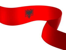 Albania flag element design national independence day banner ribbon png