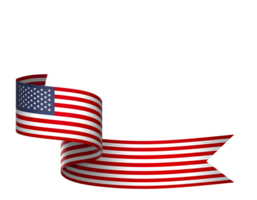 United States flag element design national independence day banner ribbon png