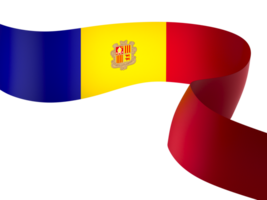 andorra bandera elemento diseño nacional independencia día bandera cinta png