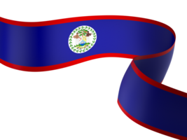 Belize flag element design national independence day banner ribbon png
