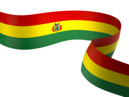 Bolivia flag element design national independence day banner ribbon png