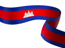 Cambodia flag element design national independence day banner ribbon png