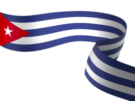 Cuba drapeau élément conception nationale indépendance journée bannière ruban png