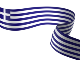 Greece flag element design national independence day banner ribbon png