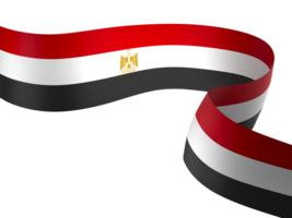 Egypt flag element design national independence day banner ribbon png