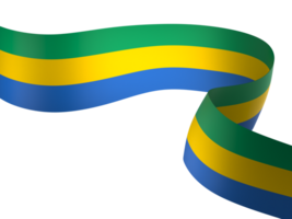 Gabon bandiera elemento design nazionale indipendenza giorno bandiera nastro png