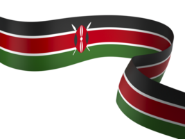 Kenya flag element design national independence day banner ribbon png