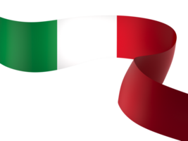 Italy flag element design national independence day banner ribbon png