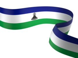 Lesotho flag element design national independence day banner ribbon png