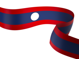 Laos drapeau élément conception nationale indépendance journée bannière ruban png