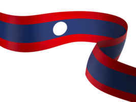 Laos flag element design national independence day banner ribbon png