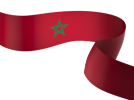 Morocco flag element design national independence day banner ribbon png