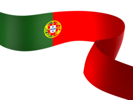 Portugal flag element design national independence day banner ribbon png