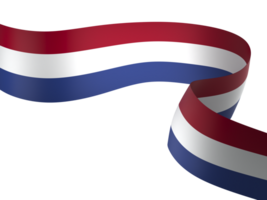 Netherlands flag element design national independence day banner ribbon png