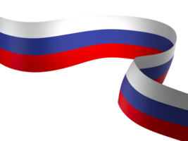 Russia flag element design national independence day banner ribbon png