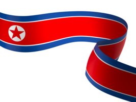 norte Corea bandera elemento diseño nacional independencia día bandera cinta png