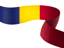 Romania flag element design national independence day banner ribbon png