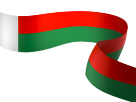 Madagascar bandiera elemento design nazionale indipendenza giorno bandiera nastro png