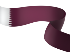 Qatar flag element design national independence day banner ribbon png