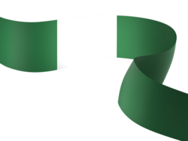 Nigeria flag element design national independence day banner ribbon png