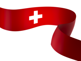 Switzerland flag element design national independence day banner ribbon png