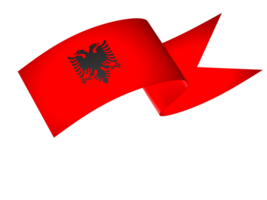 Albania bandera elemento diseño nacional independencia día bandera cinta png