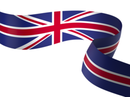 United Kingdom flag element design national independence day banner ribbon png