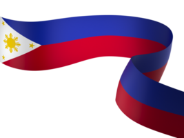 Philippines flag element design national independence day banner ribbon png