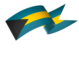 le Bahamas drapeau élément conception nationale indépendance journée bannière ruban png