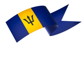 Barbados flag element design national independence day banner ribbon png